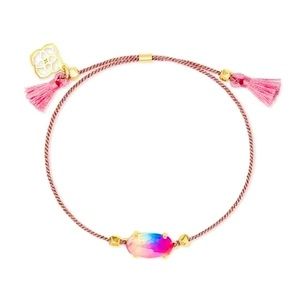 Kendra Scott Everlyne Pink Cord Friendship Bracelet in Watercolor Illusion
